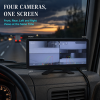 Caméra embarquée 4 canaux IPS 12,3 pouces avec ADAS, DMS, BSD, CarPlay sans fil, Android Auto, écran tactile, moniteur de stationnement et enregistrement en boucle