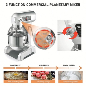 Batteur sur socle planétaire professionnel B20 pour cuisine, pâtisserie, boulangerie, 3 kg, 20 L, mélangeur vertical commercial pour gâteaux et aliments - Product Image 3