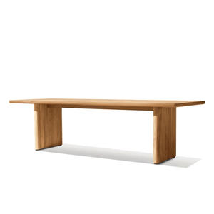 Conjunto de Comedor Moderno para Exteriores, Resistente a la Intemperie, Mesa y Sillas de Teca Minimalistas - Product Image 3