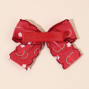 Lot de 20 mini barrettes imprimées fruits, pinces à <span class=keywords><strong>cheveux</strong></span> nœud papillon, pinces boutique pastel d'été avec bordure Moonstitch, accessoires pour <span class=keywords><strong>cheveux</strong></span> - Product Image 5