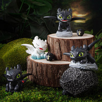 Serie Creativa de Pequeños Dinosaurios: Caja Sorpresa con Figura de Peluche de Resina de Dinosaurio Sin Dientes, Miniatura Coleccionable para Escritorio