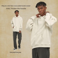 Pull à capuche oversize épais pour homme, nouvelle collection automne-hiver 2025, motif cœur, coton-polyester 350g, style américain