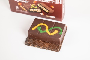 Barre Chocolatée Kunafa Style Dubaï Amande Avoine Vrac Vente en Gros Halal OEM Logo Personnalisé - Product Image 4