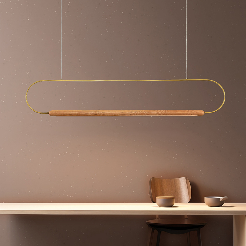 Customized Professional Nordic Wood Hanging Ceiling Wooden Pendant Lamp for Living Room Dining Room