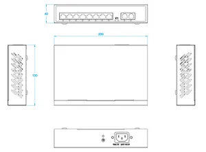 HZGWS prezzo di fabbrica 10 porte 10/100M IEEE802.3 af/at POE AI switch VLAN 250m supporto PoE Watchdog funzione