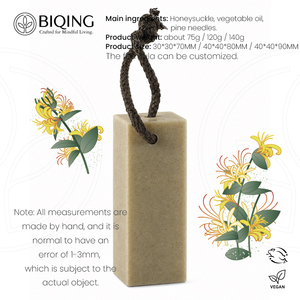 Savon sur corde, Savon naturel, Savon blanchissant, Savon antibactérien, Savon au chèvrefeuille, Savon à l'huile d'olive et au beurre <span class=keywords><strong>de</strong></span> karité, Savon pour cadeaux <span class=keywords><strong>de</strong></span> mariage, Faible MOQ - Product Image 2