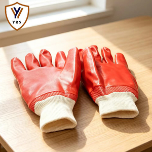 Gants de travail en jersey de polyester entièrement enduits de PVC, protection des <span class=keywords><strong>mains</strong></span> et des bras - Product Image 5