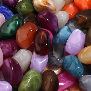 <span class=keywords><strong>Perles</strong></span> acryliques MFan irrégulières bicolores effet nuage à grand trou pour DIY, imitation pierre, bracelet, chaîne de téléphone, matériaux de tissage pour sacs - Product Image 3