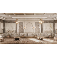 Canapé Majlis Arabe de Luxe Personnalisé Style Classique Marocain, Canapé d'Angle en L, Mobilier Majlis Arabe Moderne