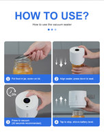 QH-H60 Scelleuse sous vide électrique sans fil portable pour bocaux Mason à large ouverture, avec couvercles de fermentation à joint hermétique, vente en gros