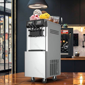 Machine à crème glacée professionnelle commerciale haute production, gelato et glace molle, 3 saveurs, sur pied, en acier inoxydable, 220V, garantie 1 an - Product Image 5