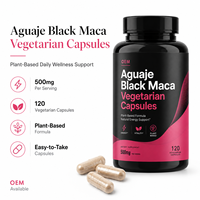 Capsules végétariennes Aguaje Black Maca en gros pour l'amélioration des hanches et des fesses, soutien naturel de l'œstrogène, supplément de remodelage corporel
