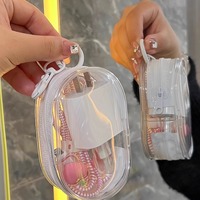 Étui organisateur de câble portable transparent Boîte de rangement adaptée aux voyages pour câbles de charge, écouteurs, téléphone, chargeurs et accessoires