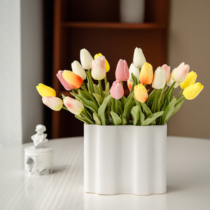 Flor Artificial de Tulipán de Seda, Tallo Único de 10cm-30cm, para Decoración del Hogar, Accesorios de Fotografía de Bodas - Product Image 4