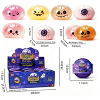 Nouveau Jouet Squishy Halloween 2026 : Citrouille Scintillante, Œil, Mini Balle à Presser Anti-Stress, Jouet Sensoriel en Silicone Souple Unisexe pour Filles et Garçons