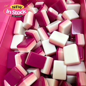 <span class=keywords><strong>Ensemble</strong></span> de Mahjong américain de luxe <span class=keywords><strong>rose</strong></span> vif à 4 couches, 160 tuiles de Mahjong, design moderne, matériau acrylique durable pour les jeux d'échecs - Product Image 2