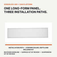 Panneau LED personnalisé 300x1200 40W avec option LIFUD et configuration électrique DALI Push pour projets