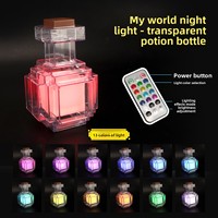 Lampe à LED colorée pour bureau, en forme de bouteille de potion Minecraft, pour les passionnés de jeux créatifs