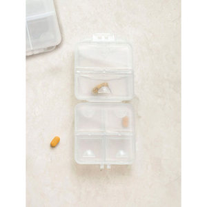 Bouteille de médecine pliable à 2 niveaux avec 6 compartiments pour le stockage des pilules - Product Image 1