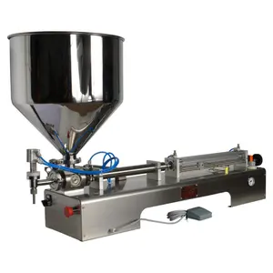 LOM New Low Price Semi Automatic Ice cream gelato Liquid Paste Filling Machine Beverage Honey Cream Piston Paste Liquid Filler