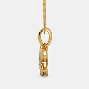 Colgante minimalista de oro con diamantes para mujer, joyería fina para uso diario, regalo con un diseño simple, elegante y con estilo. - Product Image 2
