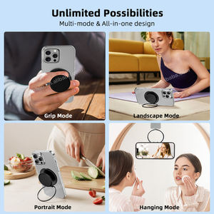 Soporte Ligero para Teléfono Móvil, Mini Soporte Plegable Portátil con Rotación de 360 Grados, Fuerte Succión Magnética, Anillo Metálico Flexible - Product Image 6