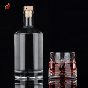 Toples lilin kaca borosilikat buatan tangan Eco, Tumbler wiski wajah Buddha kreatif mewah berbentuk 150ml kaca potret anggur transparan - Product Image 5