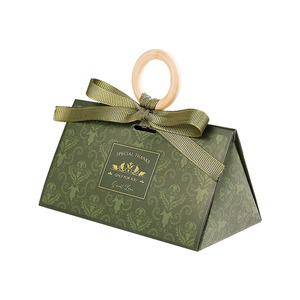 Anillo <span class=keywords><strong>de</strong></span> boda triangular portátil, caja <span class=keywords><strong>de</strong></span> regalo <span class=keywords><strong>de</strong></span> caramelo y Chocolate con cinta - Product Image 4