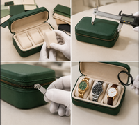 Étui organisateur de montres EVA à trois compartiments, boîte à montres rigide pour le voyage, le rangement et la protection, fabrication sur mesure