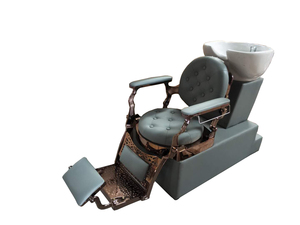 Station de <span class=keywords><strong>shampooing</strong></span> de lavage à contre-courant réglable professionnelle unité de lavage de cheveux de Salon avec <span class=keywords><strong>système</strong></span> de vidange de repose-pieds ergonomique de chaise hydraulique - Product Image 2