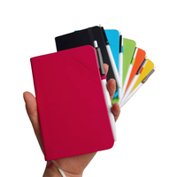 Carnet de notes miniature personnalisé en cuir PU avec fermeture élastique, attache pour stylo et marque-page en ruban pour cadeaux d'affaires