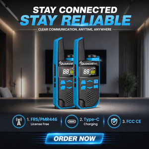 QUANSHENG TG-FR1 Two Sets FCC CE Two Way <strong>Radio</strong> Practical Knob FRS PMR446 License Free Walkie Talkie - Product Image 1