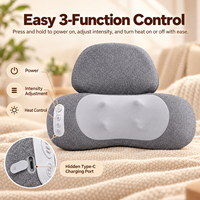 Oreiller de massage intelligent pour le cou avec chaleur et pétrissage pour soulager la douleur et la relaxation sur le lit ou le canapé