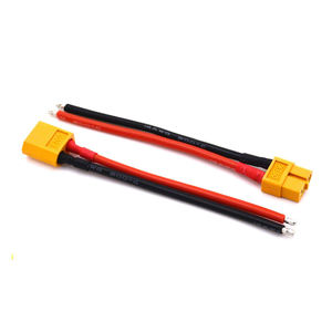 Connecteur REd/Black Deans <span class=keywords><strong>T</strong></span> Plug /<span class=keywords><strong>XT</strong></span> pour accessoire de batterie RC Lipo soudé avec fil en silicone 10AWG/12AWG - Product Image 3