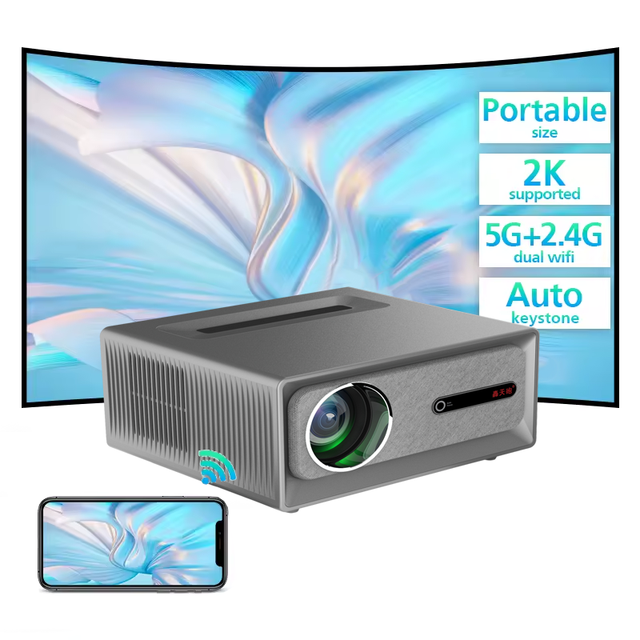 Wholesale Price Beamer Ultra High Brightness 500 Lumens Auto Focus Auto Keystone 1080p LCD Projector HIFI Stereo Speakers