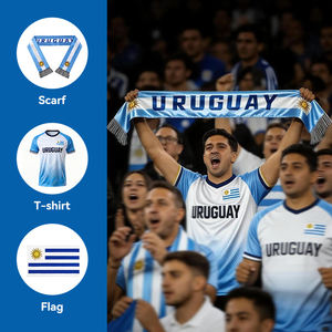 Écharpe de supporter de football Gahumi 2026 Canada Mexique États-Unis Uruguay Fabriquée en Chine Écharpe de football personnalisée - Product Image 1