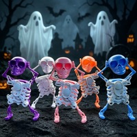 Nouveauté Bestseller Squelette Dansant Balançoire Crâne Jouet d'Halloween Lumineux dans l'Obscurité Imprimé en 3D Anti-stress Farce Amusante Cadeau pour Enfants