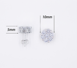 Hot Selling 925 <b>Silver</b> Flower Ear Studs Cluster GRA Certified Screw <b>Back</b> for Men and Women Gold Plated Moissanite <b>earring</b> - Product Image 3
