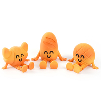 Vashine Figurines de poupées créatives miniatures imprimées en 3D en PLA, figurines d'action, poupée de pain colorée, décoration de bureau de dessin animé, jouets pour enfants