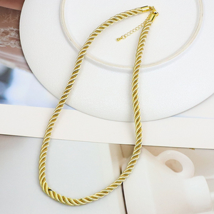Multi cores Twisted Cotton <span class=keywords><strong>Thread</strong></span> Twisted Summer Colors Rope Necklace <span class=keywords><strong>Chain</strong></span> Acessórios para Beach Jewelry Making - Product Image 6