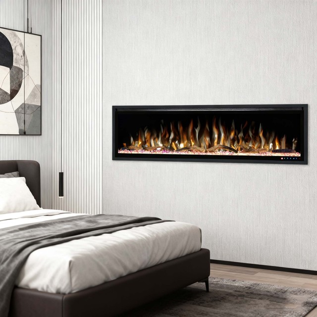 Custom Branding Factory Supply 42''60'' High-End Carbon Log/Crystal Effect Electric Fires Fireplace