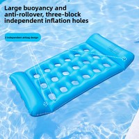 Matelas flottant gonflable en PVC de qualité commerciale, épais, pour piscine, chaise longue rectangulaire, jouet aquatique géant pour extérieur et plage