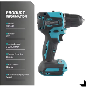 Taladro Percutor Inalámbrico <span class=keywords><strong>Makita</strong></span> 18V LXT Sin Escobillas DDF485, 2 Velocidades, 50Nm Torque Máximo, Portabrocas de 13mm Sin Llave - Solo Herramienta - Product Image 2
