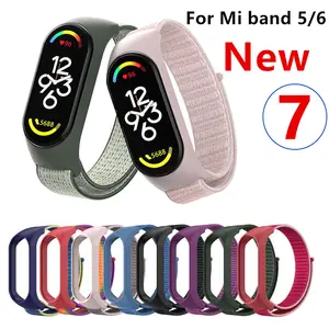 IVANHOE New Nylon Strap for Xiaomi Mi Band 7 6 5 Wrist Bracelet xiomi Adjustable MIband7 for Mi Band 7 Strap Woman men Wristband