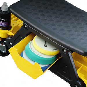 Tabouret roulant pour le <span class=keywords><strong>detailing</strong></span> automobile RS-001, avec deux plateaux latéraux pour outils, un tiroir central, 4 roues pivotantes avec frein, capacité de charge de 150 kg pour l'automobile - Product Image 5