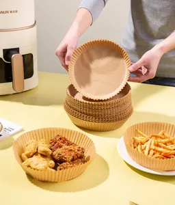 Großhandel runde Luftfritteuse Papier-Bäckpapierhalter silikon Öl spezielle Papierschüssel