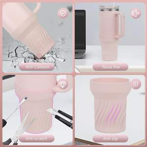 Silicone <b>Cup</b> <b>Cover</b> For Stanley 40oz Reusable Protective Sleeve Drinkware Accessory - Product Image 5
