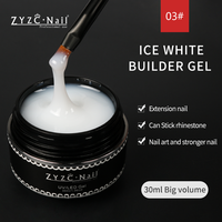 Haute Qualité 30ml ZYZC Nail UV Builder Extension Gel Vente Chaude 4 Couleurs Épais Dur pour Salon Nails Art
