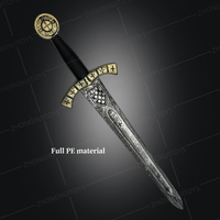 Épée de Chevalier Croisé Médiéval pour Cosplay LARP, Arme Viking en Mousse Plastique, Accessoire de Jeu en PE