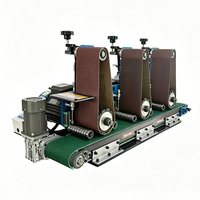 Energiesparende Drei-Kopf-Breitband-Schleifmaschine für Edelstahl- und Aluminiumplatten-Oberflächenbearbeitung